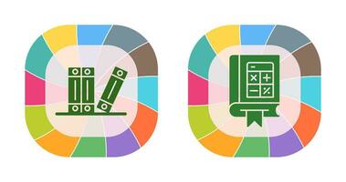 archivio e matematica icona vettore
