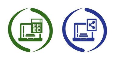 calcolatrice e Condividere icona vettore