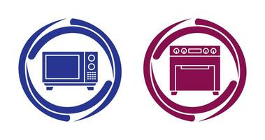 microonde e forno icona vettore