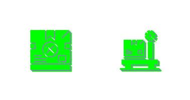 consegna scatola e peso icona vettore
