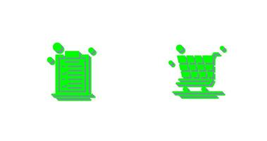 elenco e carrello icona vettore