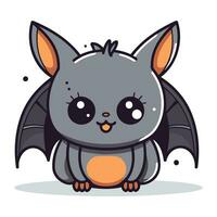 carino cartone animato pipistrello. vettore illustrazione di un' carino cartone animato pipistrello.
