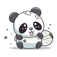 carino cartone animato panda. vettore illustrazione di un' panda.