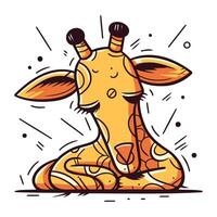 giraffa. vettore illustrazione di un' giraffa. cartone animato giraffa.