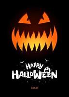 disegno del manifesto della festa di halloween felice. zucca jack o lantern vettore