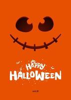 disegno del manifesto della festa di halloween felice. zucca jack o lantern vettore