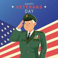 buon giorno dei veterani d'america vettore