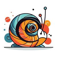 colorato astratto vettore illustrazione di spirale lumaca. isolato su bianca sfondo.