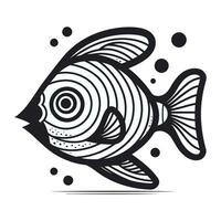 vettore illustrazione di un' pesce nel il modulo di un' pesce icona.