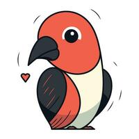 bello cartone animato pappagallo. vettore illustrazione di un' carino pappagallo.