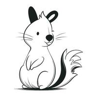 carino cartone animato scoiattolo isolato su un' bianca sfondo. vettore illustrazione.