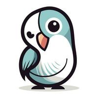 pinguino cartone animato icona. uccello animale e natura tema. isolato design. vettore illustrazione