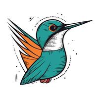 colibrì cartone animato icona vettore illustrazione grafico design vettore illustrazione grafico design