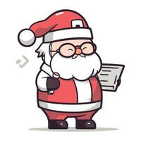 Santa Claus cartone animato portafortuna personaggio vettore illustrazione. Santa Claus