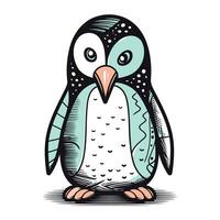 pinguino. mano disegnato vettore illustrazione isolato su bianca sfondo.