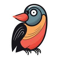 ciuffolotto uccello icona. cartone animato illustrazione di ciuffolotto uccello vettore icona per ragnatela design