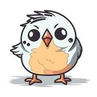 carino poco uccello cartone animato personaggio vettore illustrazione design. eps10