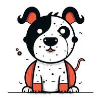 carino cartone animato cane. vettore illustrazione isolato su un' bianca sfondo.