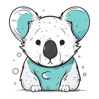 carino koala vettore illustrazione. carino cartone animato koala.