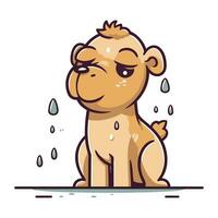 carino cartone animato scimmia nel un' doccia. vettore illustrazione isolato su bianca sfondo.