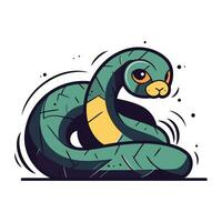 serpente cartone animato personaggio icona vettore illustrazione design grafico vettore illustrazione grafico design