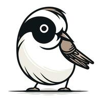 ciuffolotto cartone animato vettore illustrazione isolato su bianca sfondo. carino uccello.