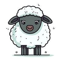 carino cartone animato pecore. vettore illustrazione nel cartone animato stile. animale carattere.
