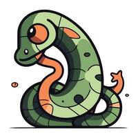 carino cartone animato serpente. vettore illustrazione isolato su un' bianca sfondo.