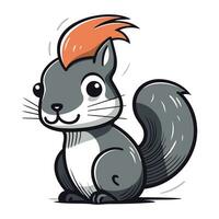 carino scoiattolo. vettore illustrazione di un' scoiattolo. isolato su bianca sfondo.