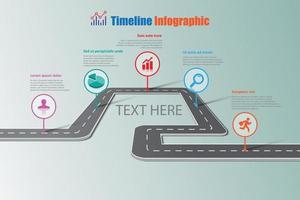 modello di infografica timeline della tabella di marcia aziendale vettore