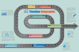 modello di design piatto infografica timeline di tabella di marcia aziendale vettore