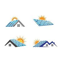illustrazione di immagini del logo di energia solare vettore