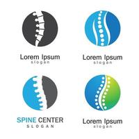 immagini del logo della colonna vertebrale vettore