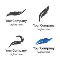 immagini del logo di piume vettore