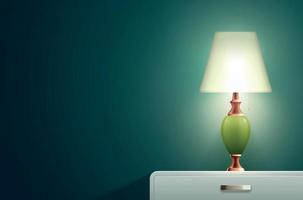 composizione della lampada per l'illuminazione della camera da letto vettore