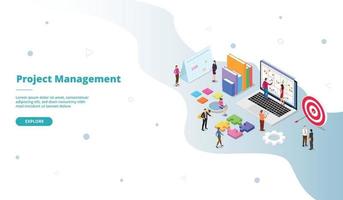 gli uomini d'affari di project management lavorano in modo agile vettore