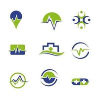 semplice set pack design del logo medico e sanitario
