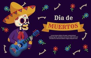 dia de muertos sfondo vettore