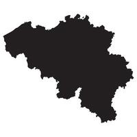 Belgio carta geografica. carta geografica di Belgio nel dettagli nel nero vettore