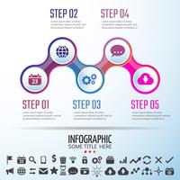 Modello di progettazione infografica vettore