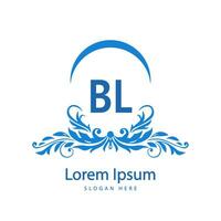 bl lettera logo design vettore