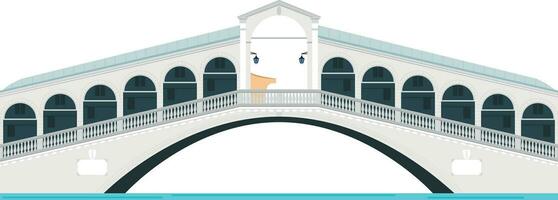 rialto ponte, Venezia, Italia. isolato su bianca sfondo vettore illustrazione.