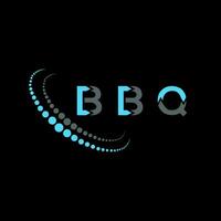 bbq lettera logo creativo design. bbq unico design. vettore