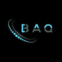 baq lettera logo creativo design. baq unico design. vettore