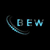 bew lettera logo creativo design. bew unico design. vettore