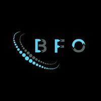 bfo lettera logo creativo design. bfo unico design. vettore