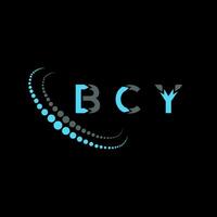 bcy lettera logo creativo design. bcy unico design. vettore