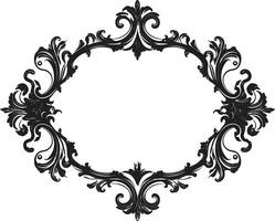 sovrano splendore nero decorativo fioriture con reale fiuto sontuoso reali reale vettore raffigurazione di monocromatico arredamento mestiere