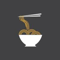 spaghetto cibo spaghetto ciotola logo vettore illustrazione