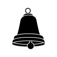 silhouette di campana decorazione di natale icona isolato vettore